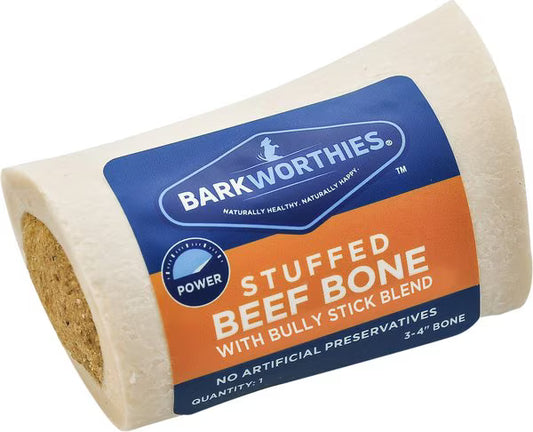 Barkworthies 3-4 Inch Stuffed Shin Bone With Bully Stick Blend