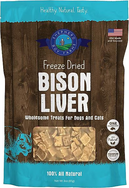 Shepherd Boy Farms Freeze-Dried Bison Liver for Dogs