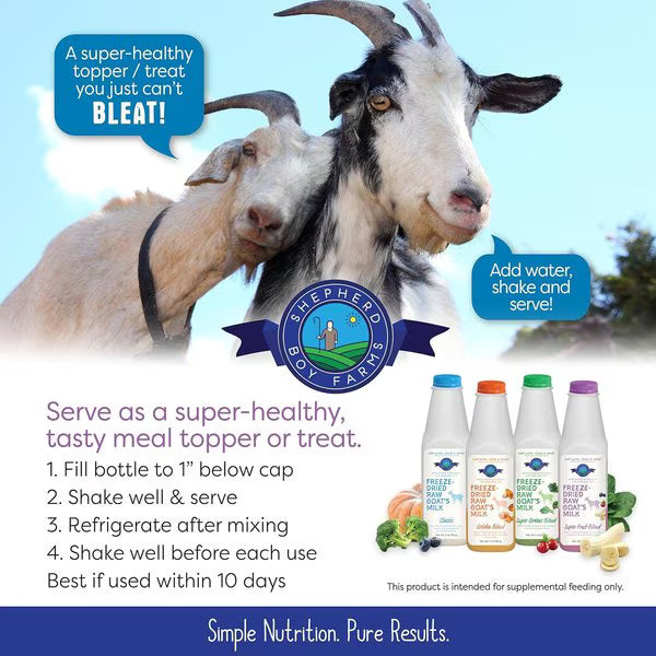 Shepherd Boy Farms Freeze-Dried Raw Goat Milk Super Fruit for Dogs & Cats