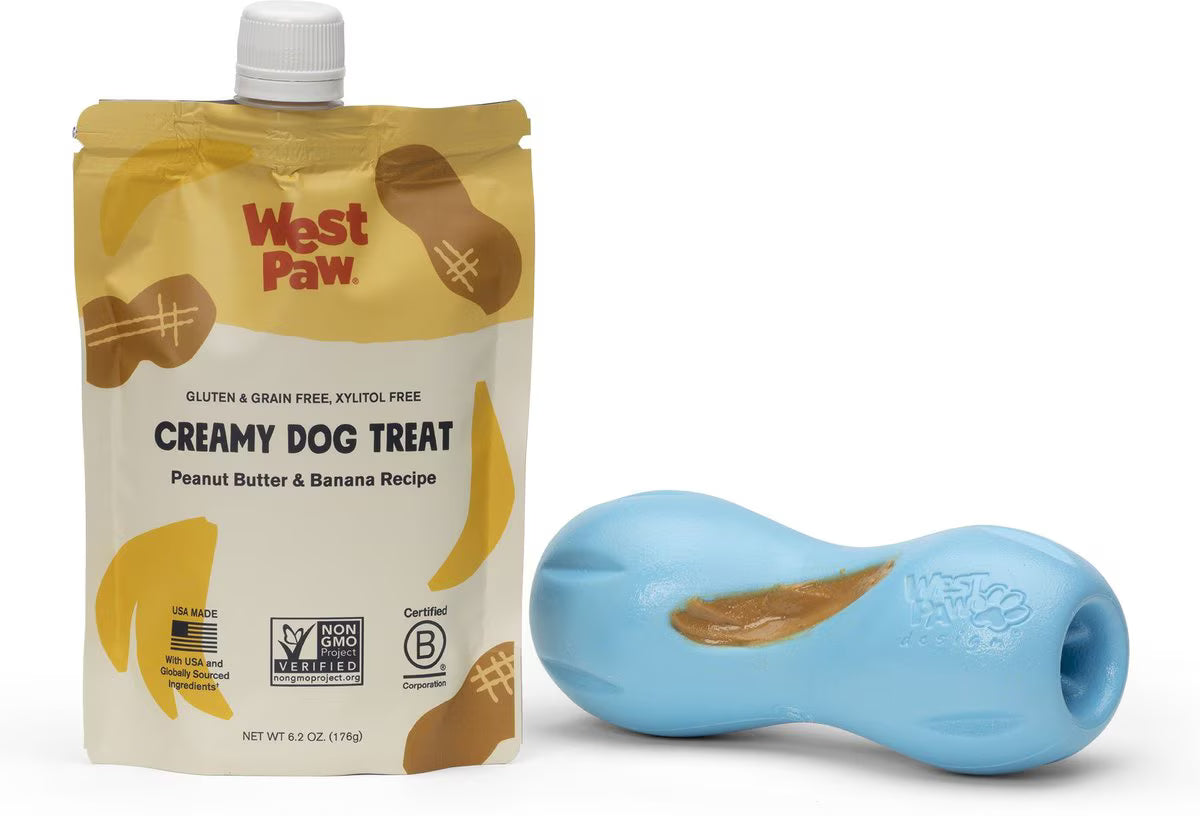 West Paw Creamy Dog Treats Peanut Butter & Banana