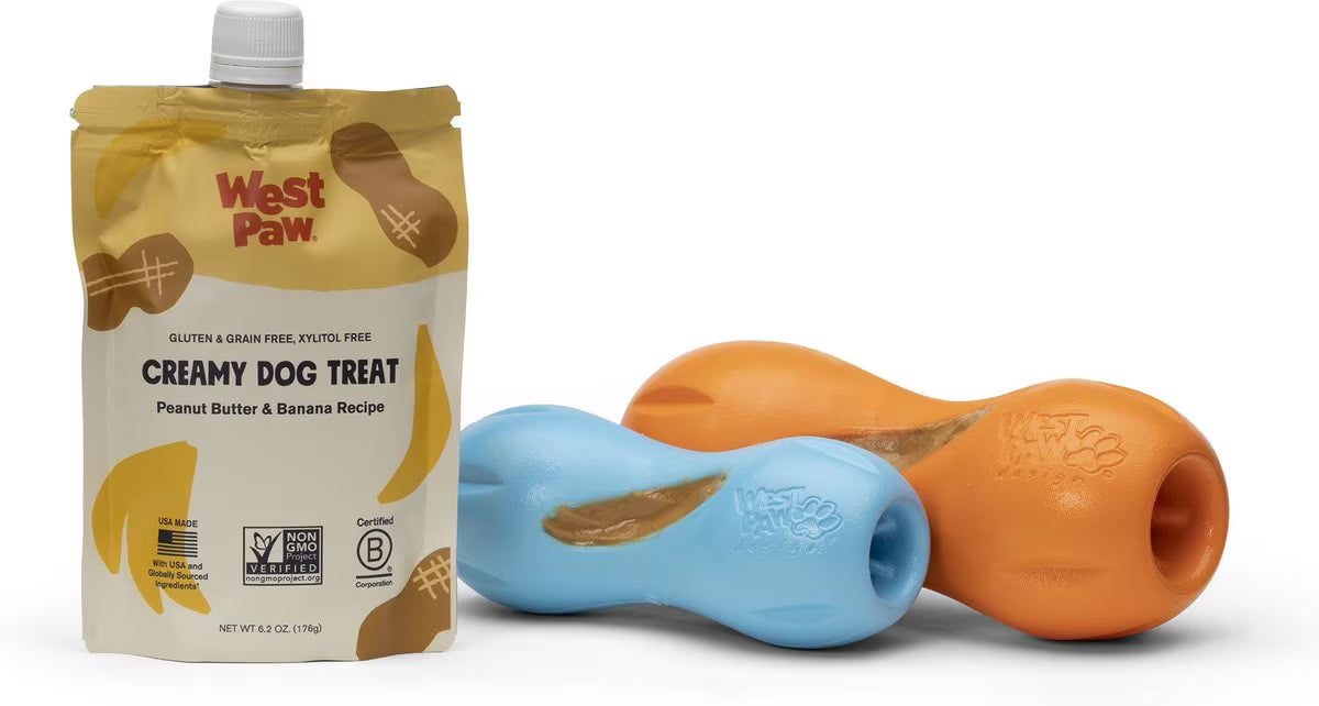 West Paw Creamy Dog Treats Peanut Butter & Banana