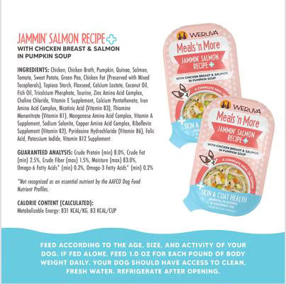 Weruva Meals 'n More Jammin' Salmon Recipe Plus For Dogs