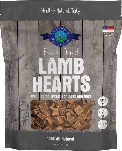 Shepherd Boy Farms Freeze-Dried Lamb Hearts for Dogs