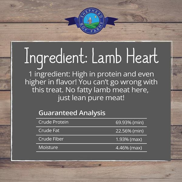 Shepherd Boy Farms Freeze-Dried Lamb Hearts for Dogs