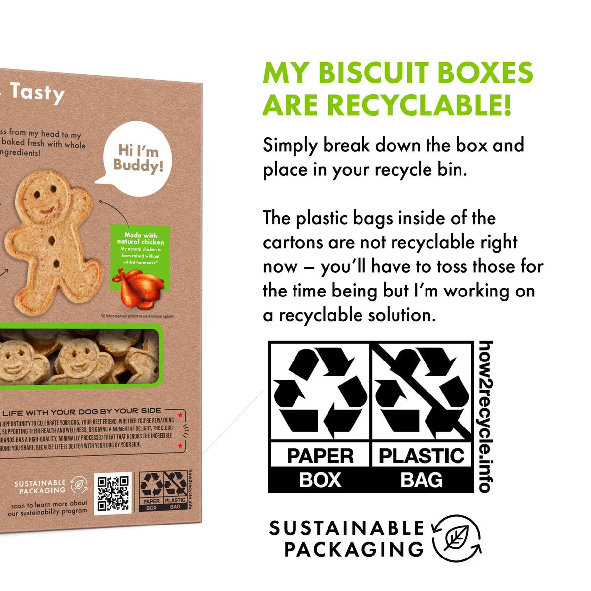 Buddy Biscuits Crunchy Treats with Roasted Chicken