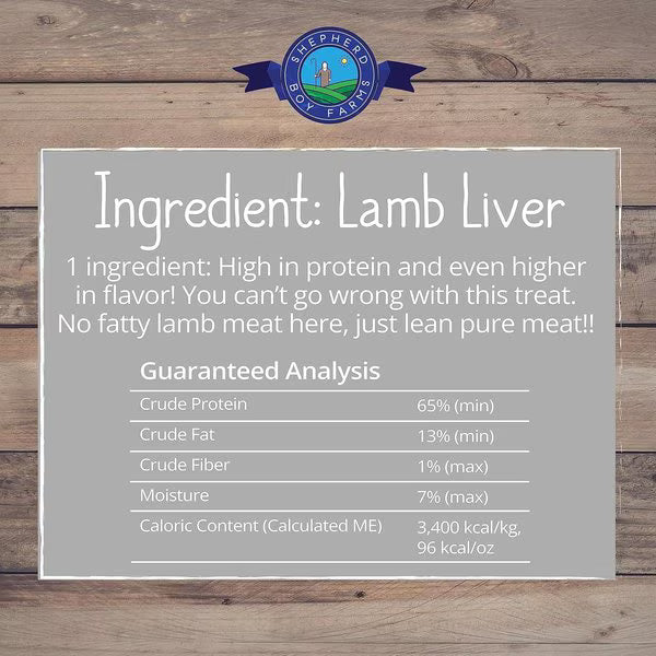 Shepherd Boy Farms Freeze-Dried Lamb Liver for Dogs