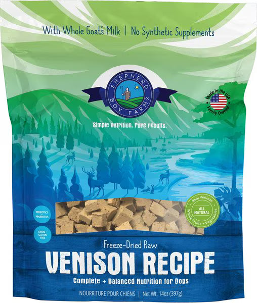 Shepherd Boy Farms Freeze- Dried Venison Recipe for Dogs