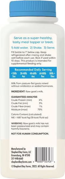Shepherd Boy Farms Freeze-Dried Raw Goat Milk Classic for Dogs & Cats