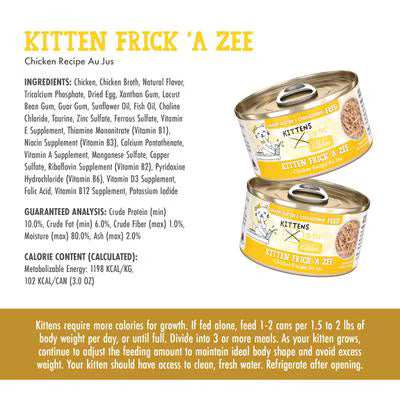 Weruva Cats in the Kitchen Grain Free Kitten Chicken Frick' A Zee Recipe