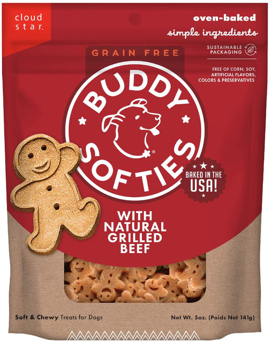Buddy Biscuits Grain Free Chewy Treats with Grilled Beef