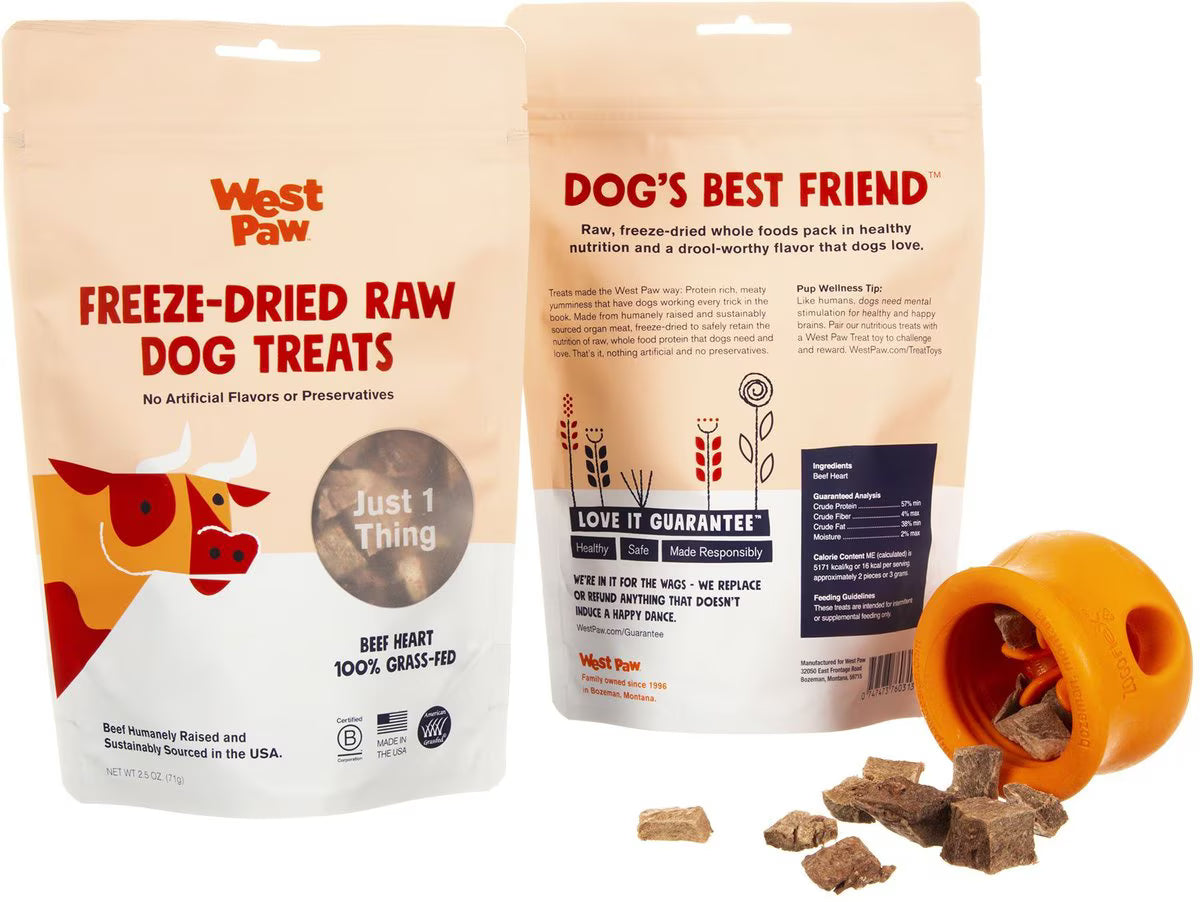 West Paw Beef Heart Single Ingredient Dog Treats
