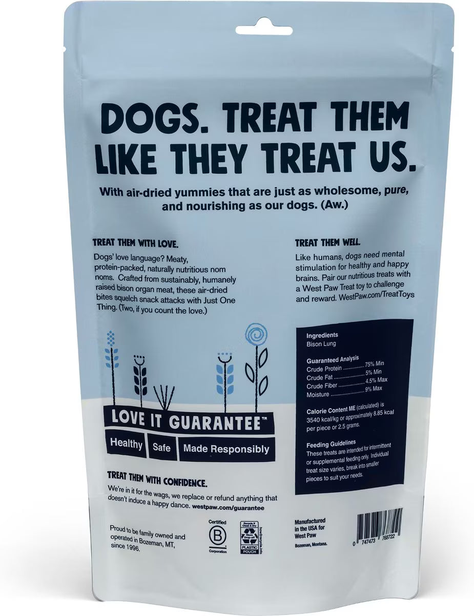 West Paw Bison Lung Air Dried Dog Treats