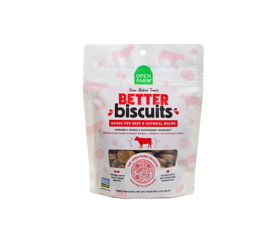 Open Farm Grass-Fed Beef & Oatmeal Better Biscuits For Dogs