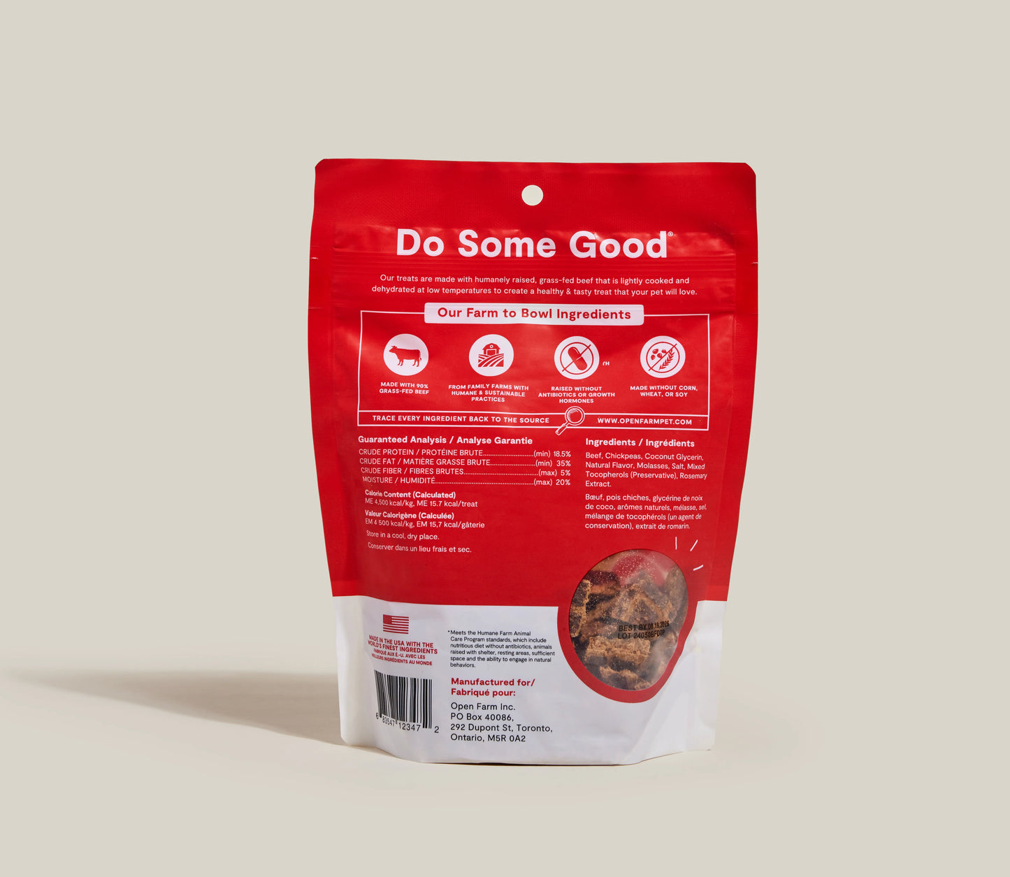 Open Farm Dehydrated Beef Dog Treat