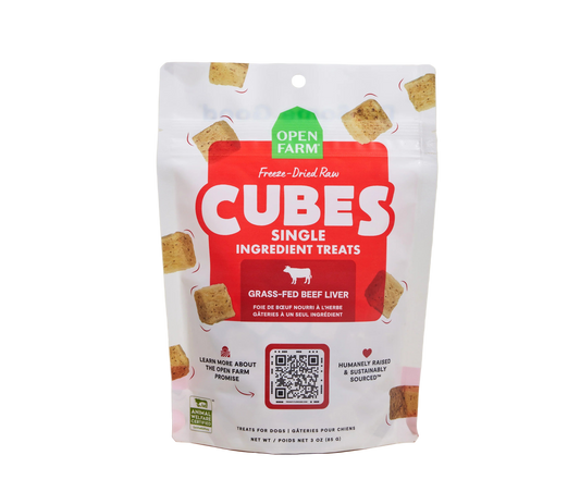 Open Farm Beef Liver Freeze-Dried Treat Cubes For Dogs