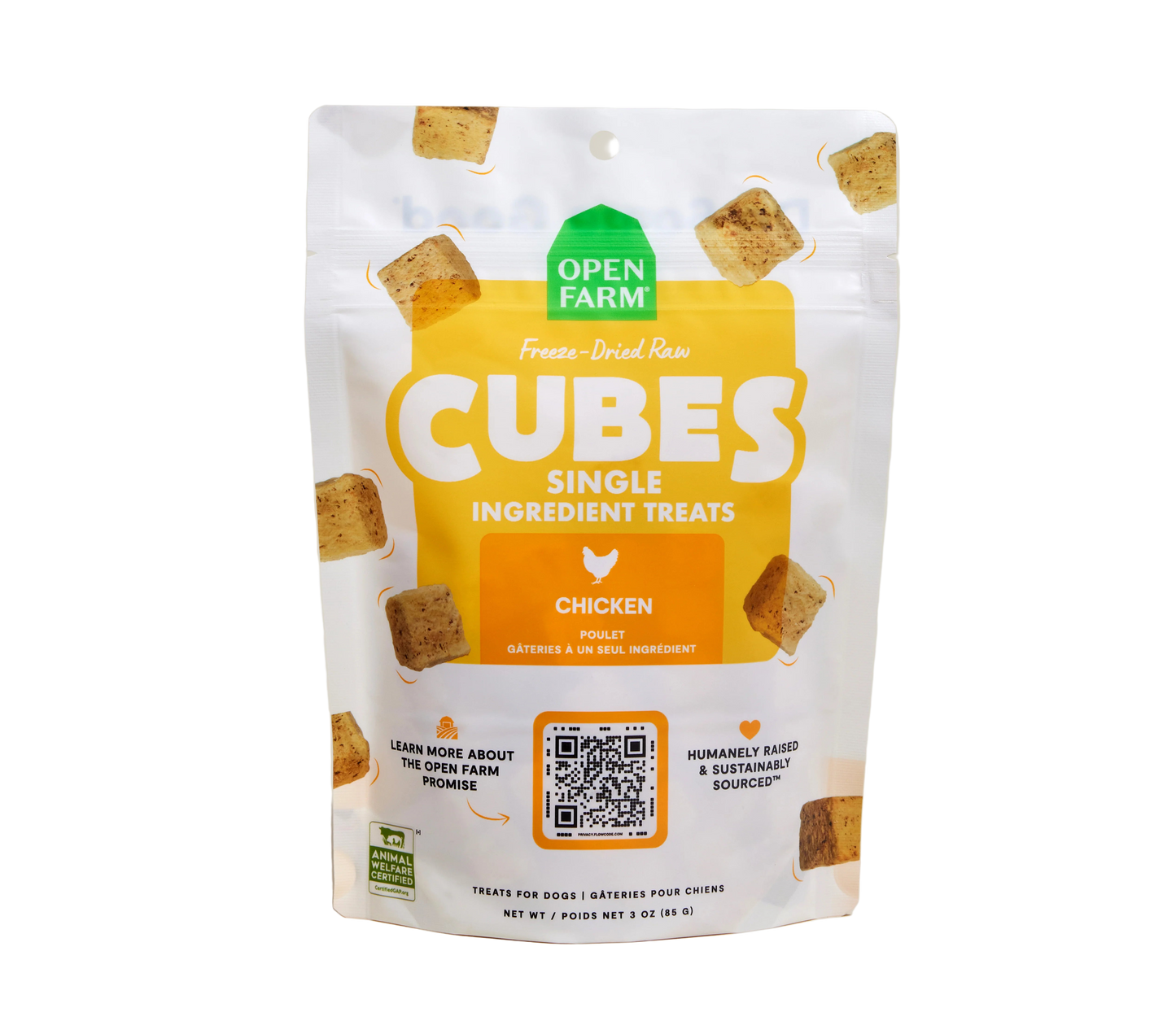 Open Farm Harvest Chicken Freeze-Dried Treat Cubes For Dogs