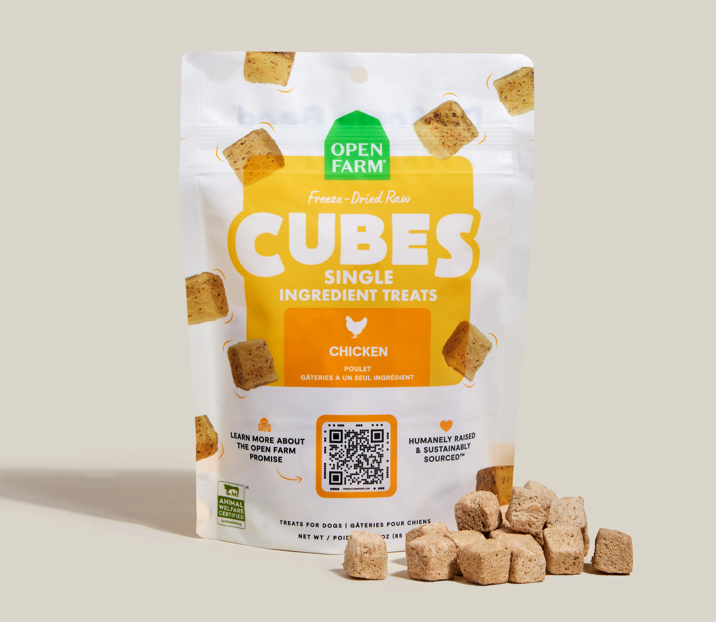 Open Farm Harvest Chicken Freeze-Dried Treat Cubes For Dogs