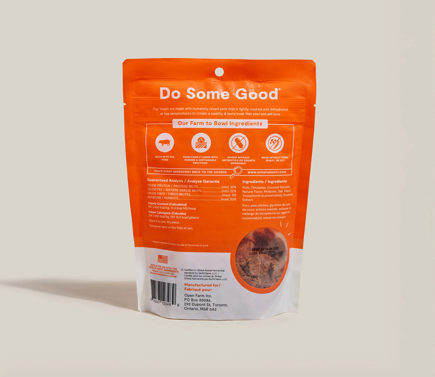 Open Farm Dehydrated Pork Dog Treat