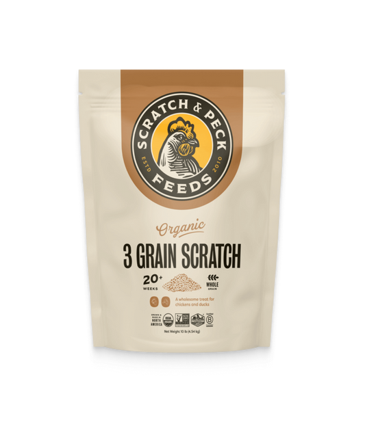 Scratch & Peck Organic 3-Grain Scratch For Chicken and Ducks