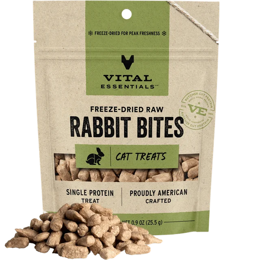 Vital Essentials Freeze-Dried Rabbit Bite Cat Treats