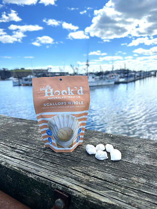 Totally Hook'd Freeze-Dried Scallops Cat & Dog Treats