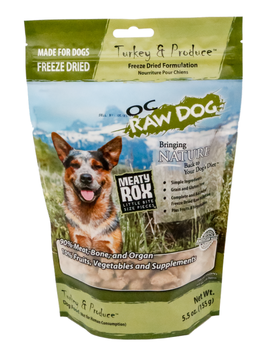 OC Raw Dog Freeze Dried Turkey & Produce Nuggets