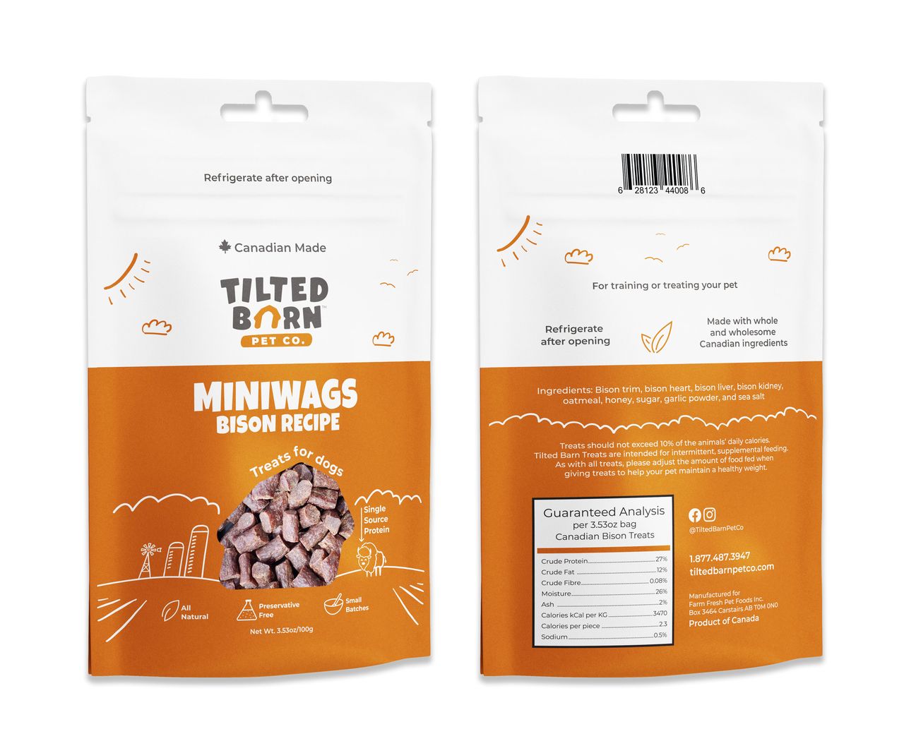 Tilted Barn Miniwags Bison Dog Treats