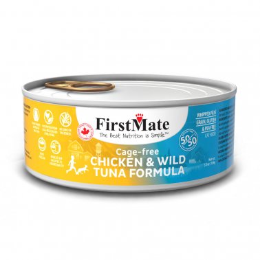 FirstMate 50/50 Cage-Free Chicken and Wild Tuna Formula Canned Food for Cats
