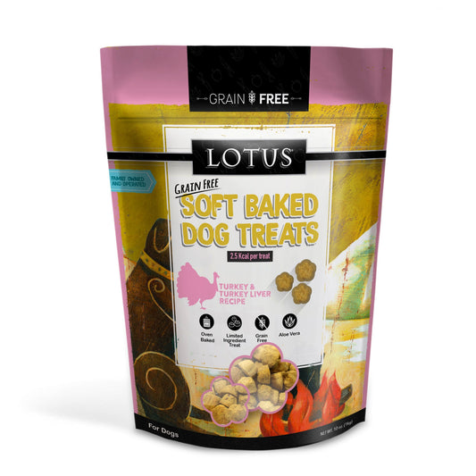 Lotus Grain Free Turkey Recipe Soft Baked Dog Treats
