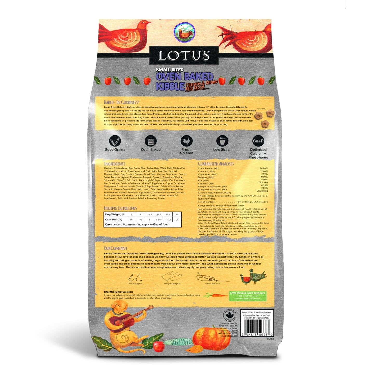 Lotus Small Bites Oven Baked Chicken Recipe Dog Kibble