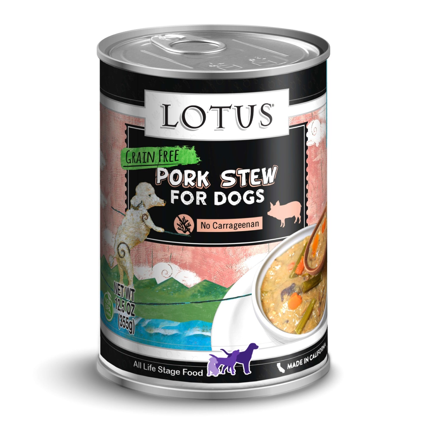 Lotus Grain Free Wholesome Pork Stew Canned Dog Food
