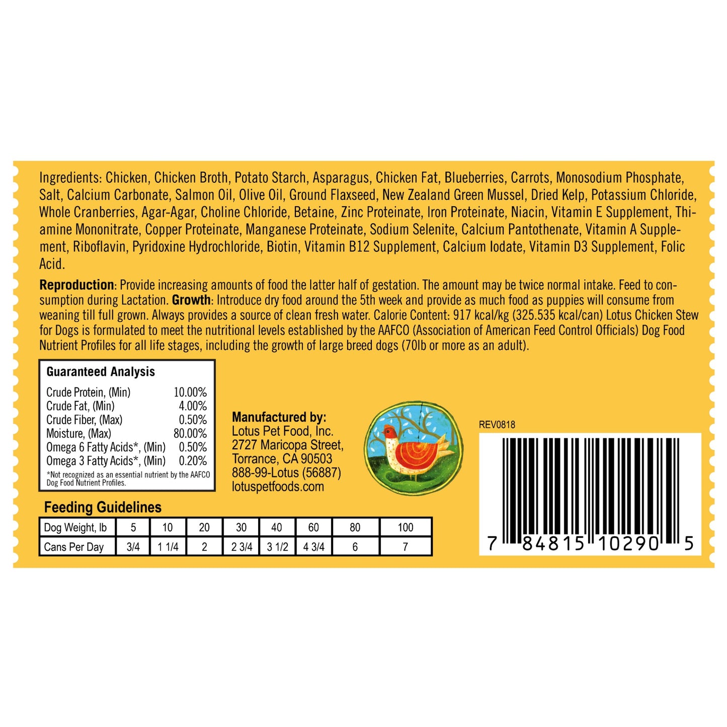 Lotus Dog Grain-Free Chicken Stew Dog Food