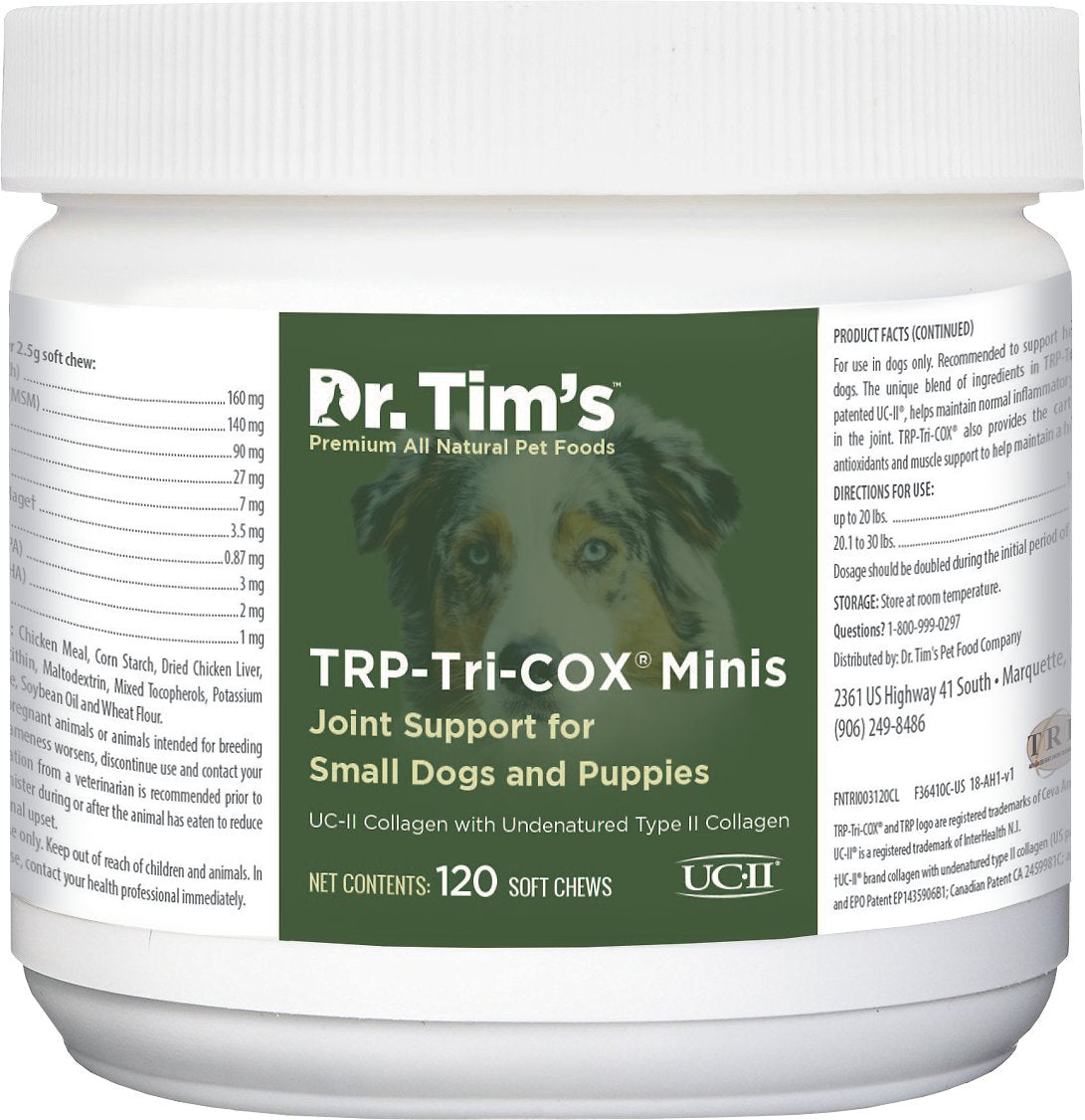 Dr. Tim's TRP-Tri-COX Minis Small Breed & Puppy Joint Support Dog Supplement