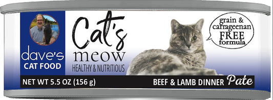 Dave's Cat’s Meow Beef with Lamb Dinner Canned Cat Food