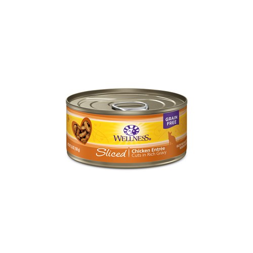 Wellness Grain Free Sliced Chicken Entree Canned Cat Food