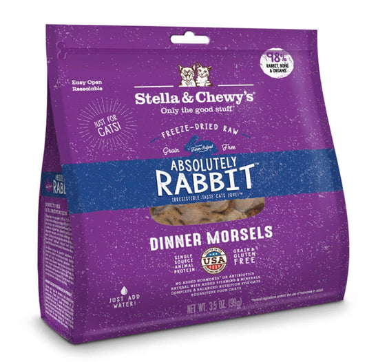 Stella & Chewy's Freeze-Dried Raw Absolutely Rabbit Cat Dinner Morsels