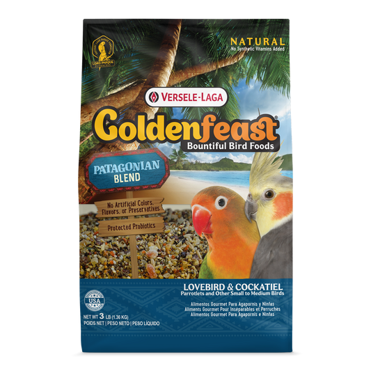 Goldenfeast Patagonia Blend Bird Food for Lovebirds, Cockatiels & Small to Medium Birds