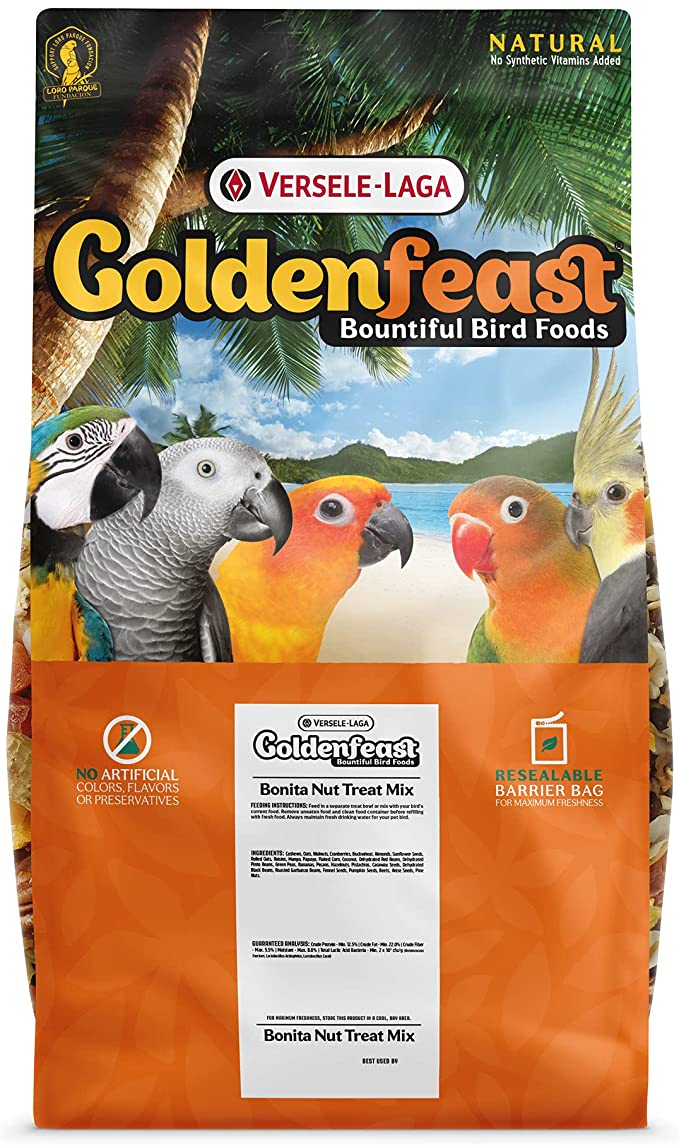 Goldenfeast Bonita Nut Treat Mix for Parrots, Macaws and Large Birds