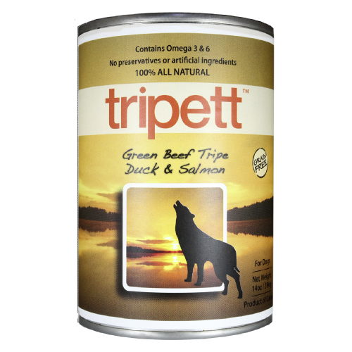 Tripett Green Beef Tripe, Duck and Salmon Canned Dog Food