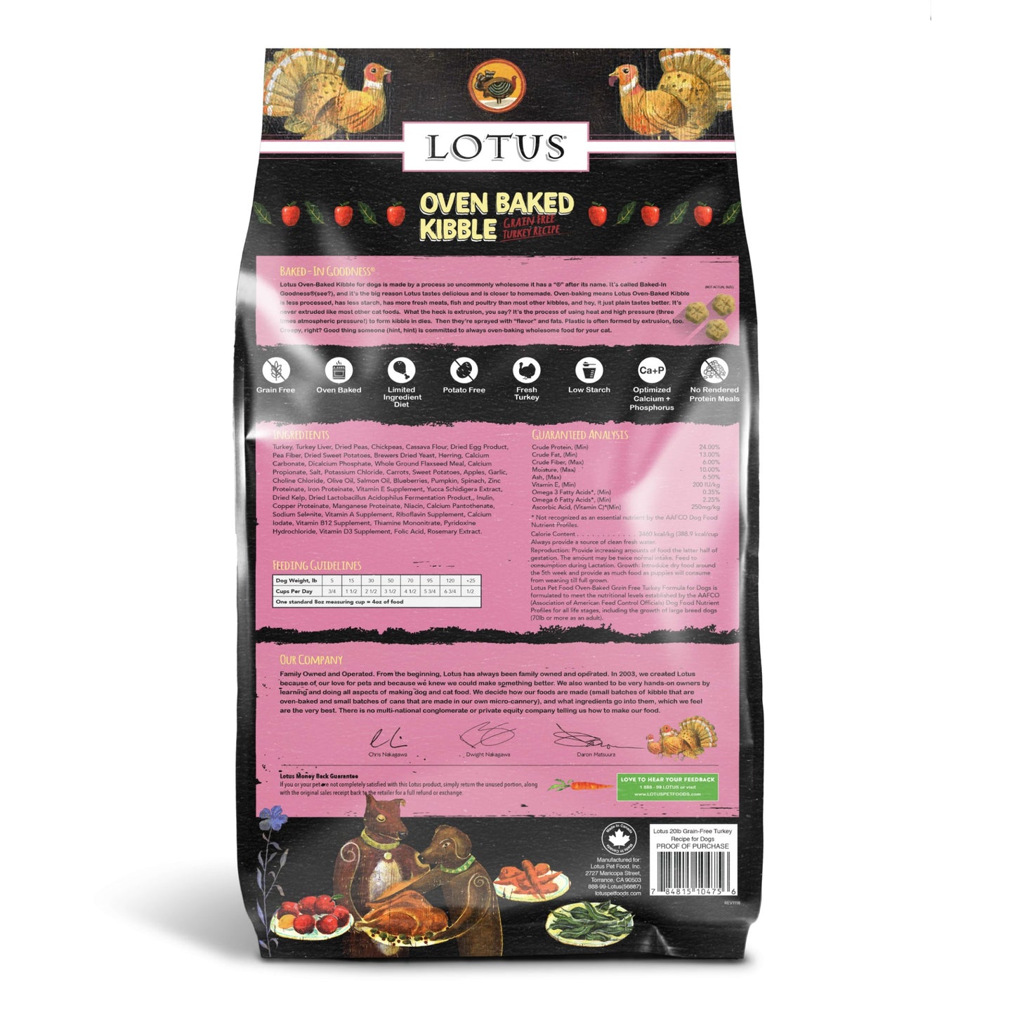 Lotus Oven Baked Grain Free Turkey Recipe Dog Kibble