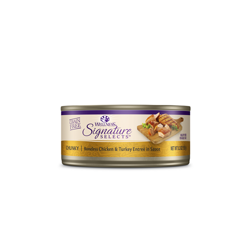 Wellness Signature Select Chunky Turkey & White Meat Chicken Entree in Sauce Canned Cat Food