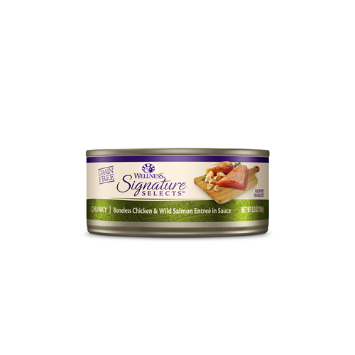 Wellness Signature Select Chunky White Meat Chicken & Wild Salmon Entree in Sauce Canned Cat Food