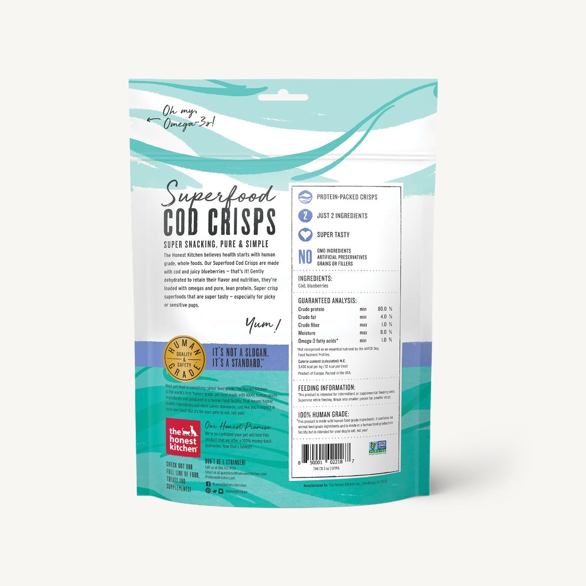 The Honest Kitchen Cod & Blueberry Superfood Cod Crisps Dog Food