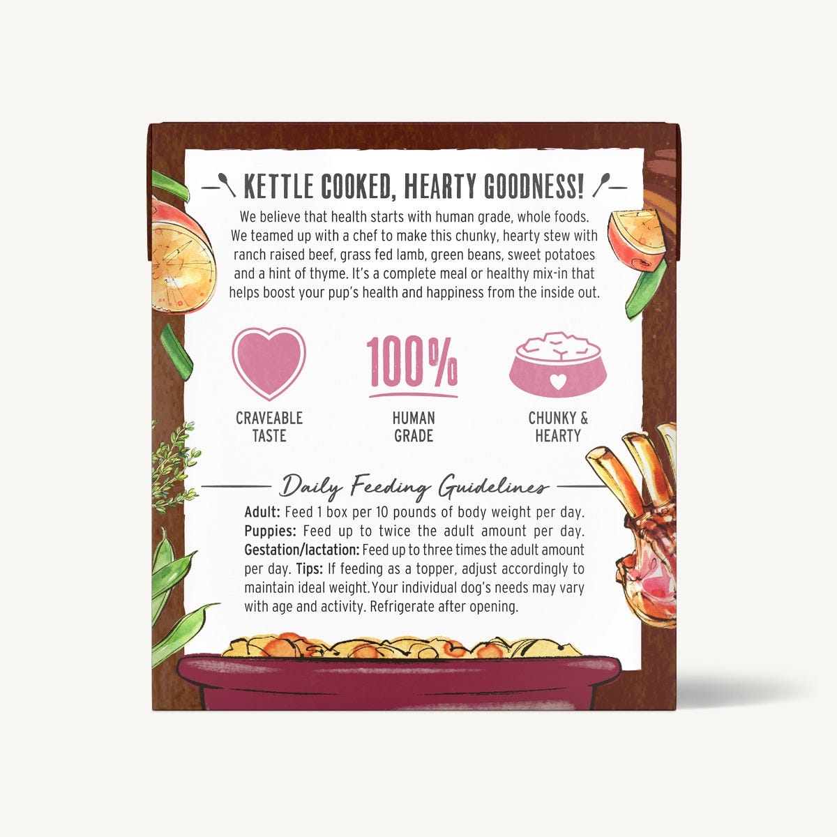 The Honest Kitchen One Pot Stew Braised Beef & Lamb Stew with Green Beans & Sweet Potatoes for Dogs