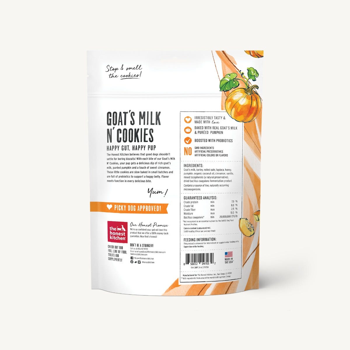 The Honest Kitchen Slow Baked with Pumpkin Goat's Milk N' Cookies For Dogs