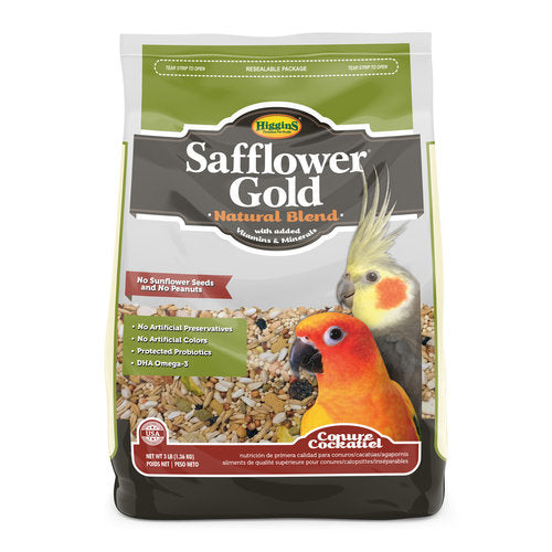 Higgins Safflower Gold Conure & Cockatiel Food