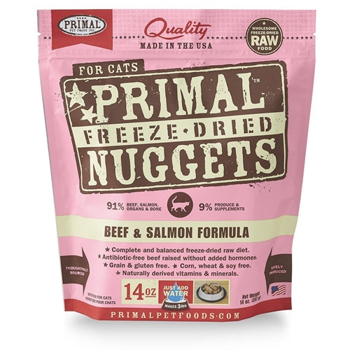 Primal Freeze Dried Beef+Salmon Formula for Cats