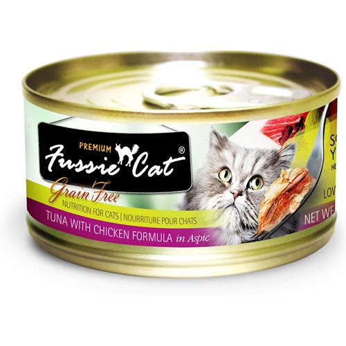 Fussie Cat Premium Grain Free Tuna with Chicken in Aspic Canned Cat Food