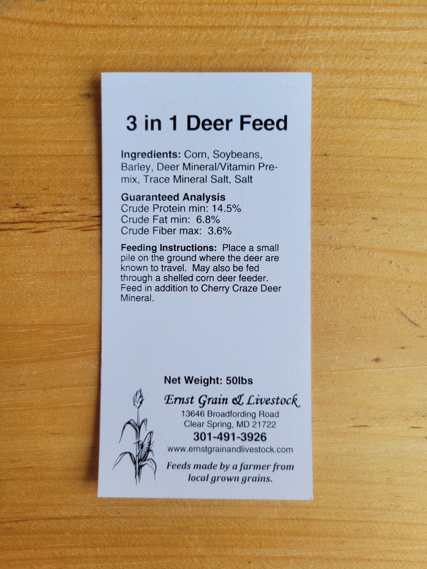 Ernst Grain Deer Feed