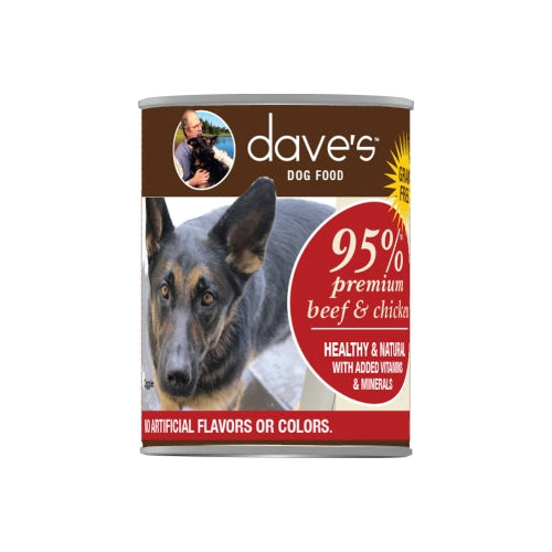 Dave’s 95% Premium Meats™ Canned Dog Food—Beef & Chicken